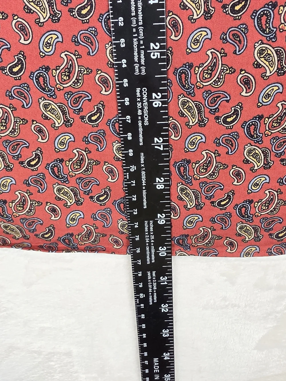 J.Crew Oarsman Mens Large Paisley Button Down Shirt Rust Red Long Sleeve Cotton